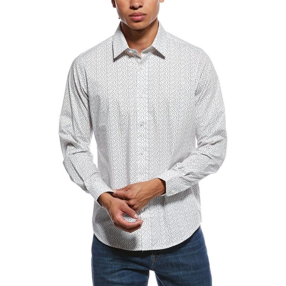Scotch & Soda Mens  Printed Shirt, Blue
